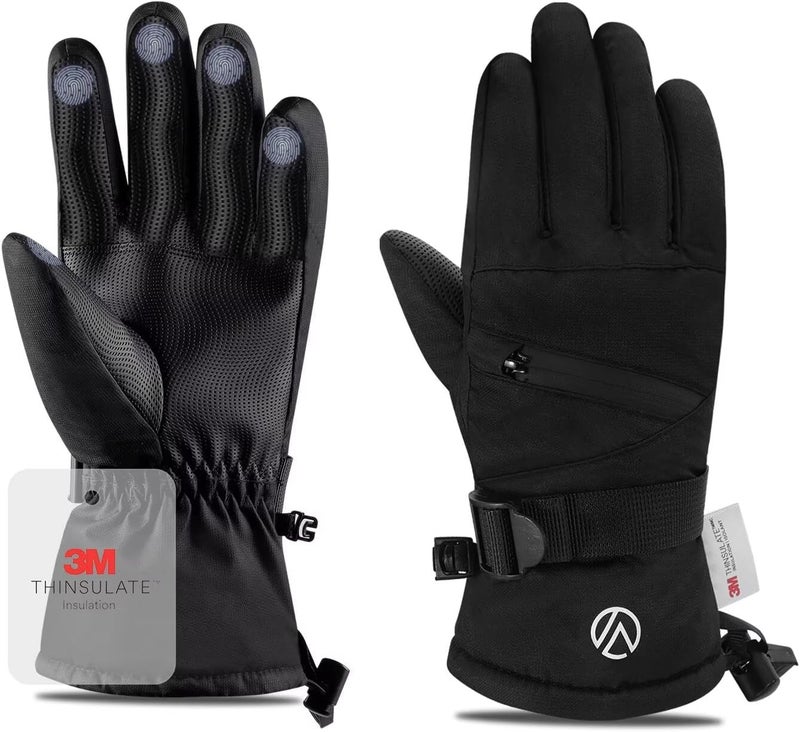 INPAKO Snow Gloves, Waterproof Warm Ski Gloves Thermal for Winter, Fit Both Men & Women, Gift for Parent Child - Image 1